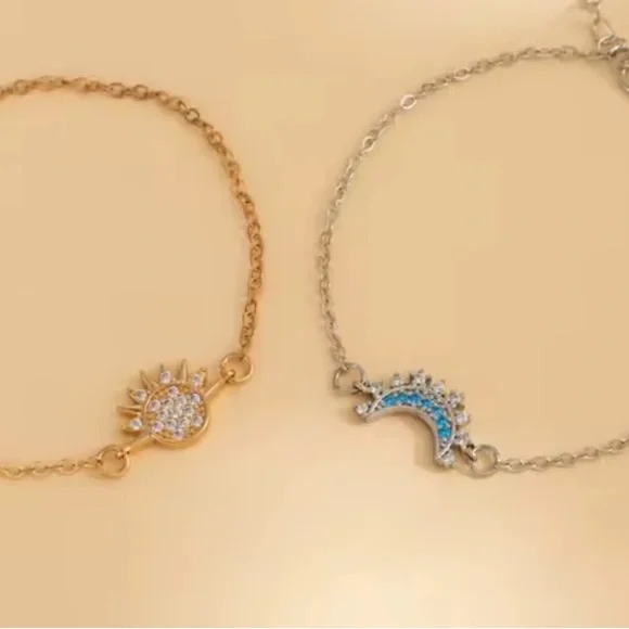 New Sun Moon Couple Necklace Stainless Steel Magnetic - Picture 7 of 8